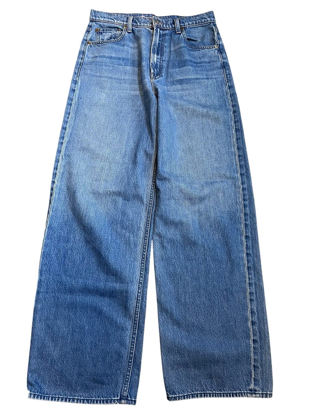 MOTHER Snacks Jeans 27 The Fun Dip High Rise Wide Leg 100% Cotton Made USA
